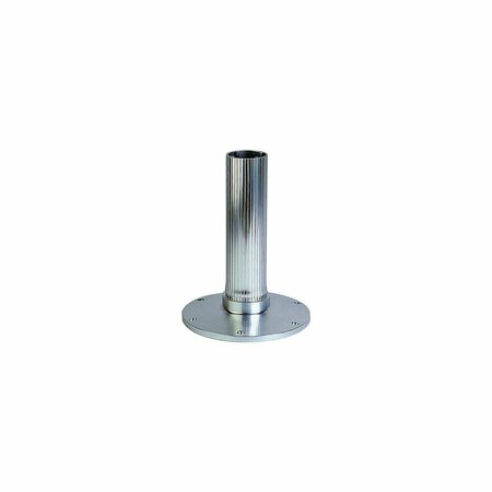 ATTWOOD Garelick EEz-in Fixed Overall Height 2.875 Seat Base, Ribbed Stanchion, Satin Anodized Finish 75532